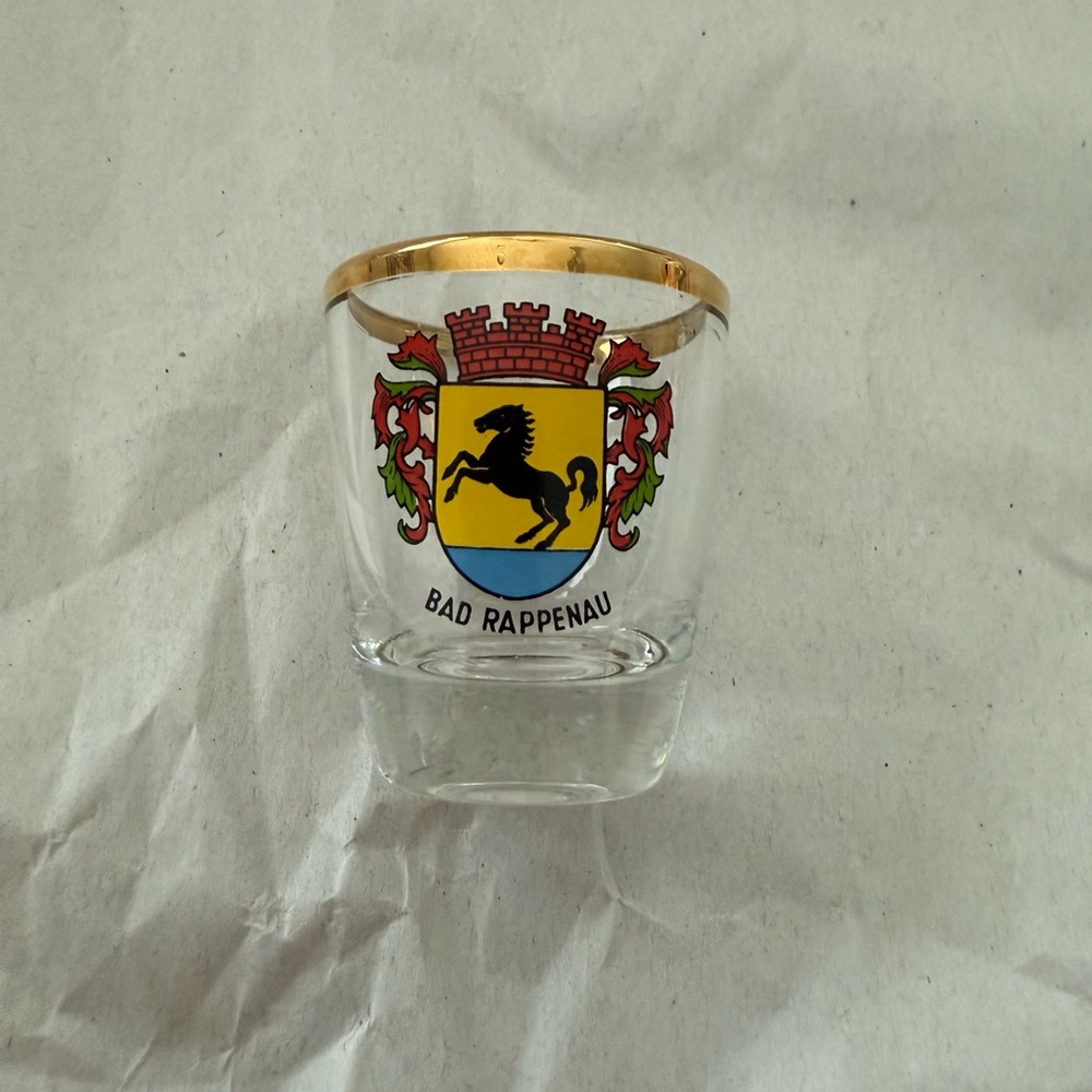 Vintage souvenir shot glass from Bad Rappenau, Heilbronn Germany